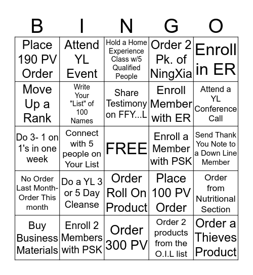 Are You Feeling Lucky?  Bingo Card