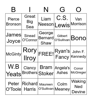 St. Patrick's Day BINGO Card