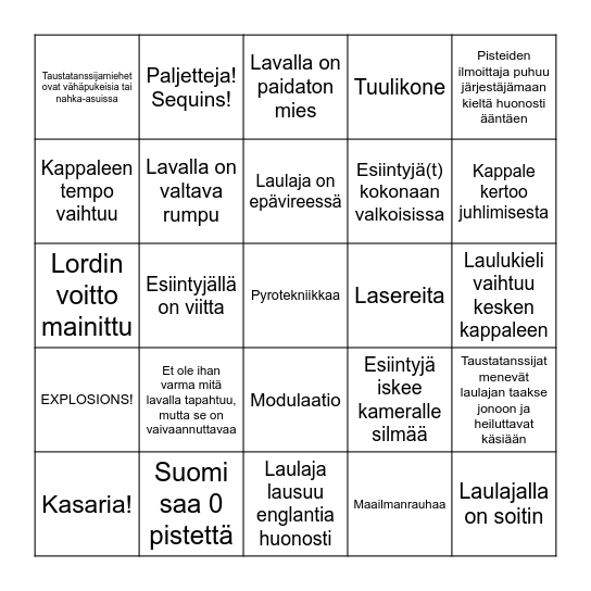 VIISUBINGO Card