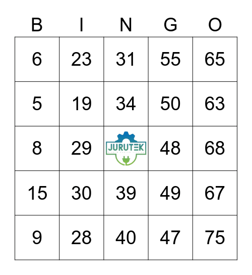 BANG BINGO BANG Bingo Card