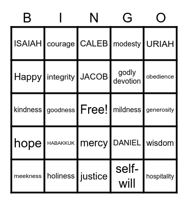 We are one Bingo Card