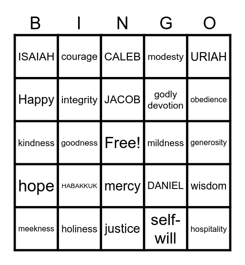 We are one Bingo Card