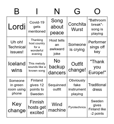 ESC BINGO Card
