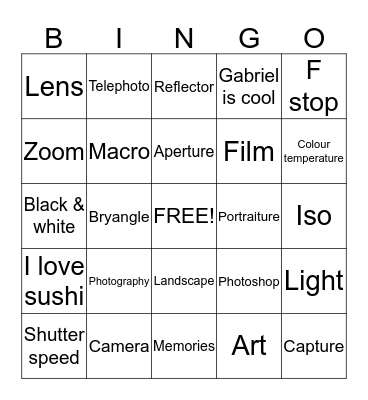 DAYTRIPPER PHOTO BINGO! Bingo Card