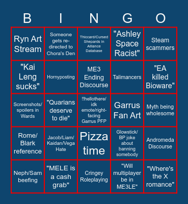 MEF Bingo Card