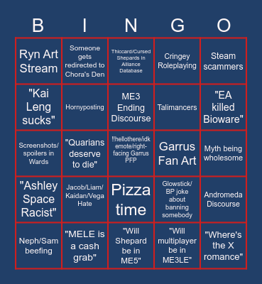MEF Bingo Card