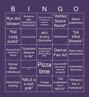 MEF Bingo Card