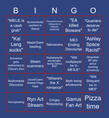 MEF Bingo Card