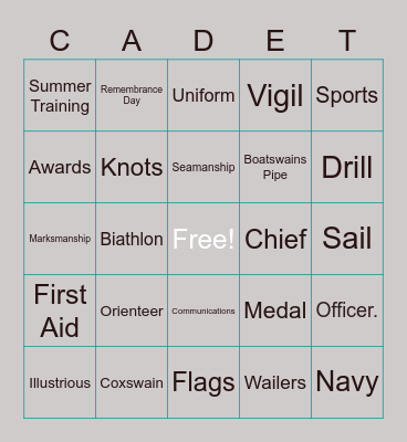 Virtual Campout! Bingo Card