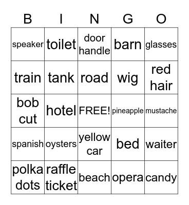 Mr. Bean's Holiday Bingo Card