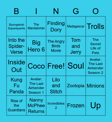Guess the Movie / TV Show! Bingo Card