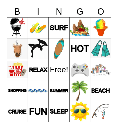 SUMMER Bingo Card