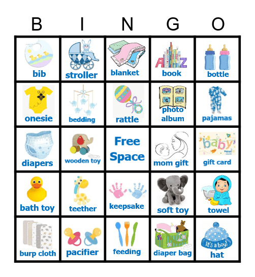 Baby Shower Bingo Card