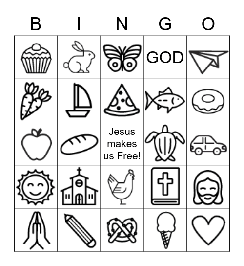 Church Bingo Card