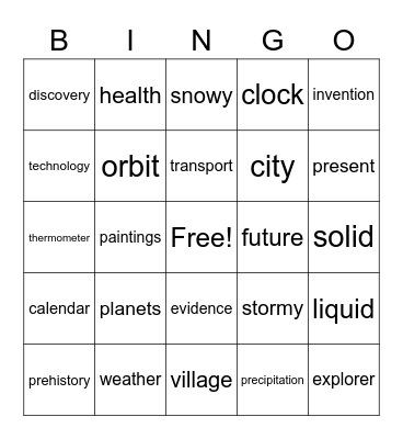 Social Science Bingo Card
