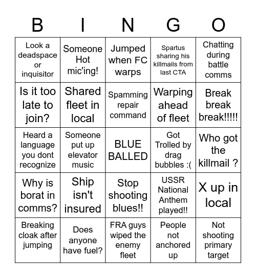 C22 CTA Bingo Card