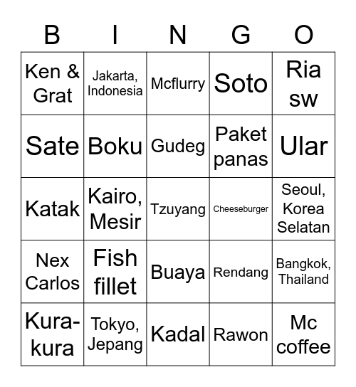 Binya Bingo! Bingo Card