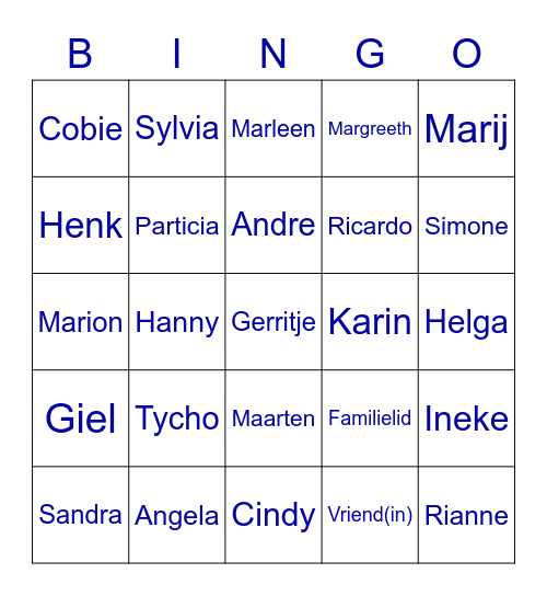 Anne Frank Leiden Bingo Card