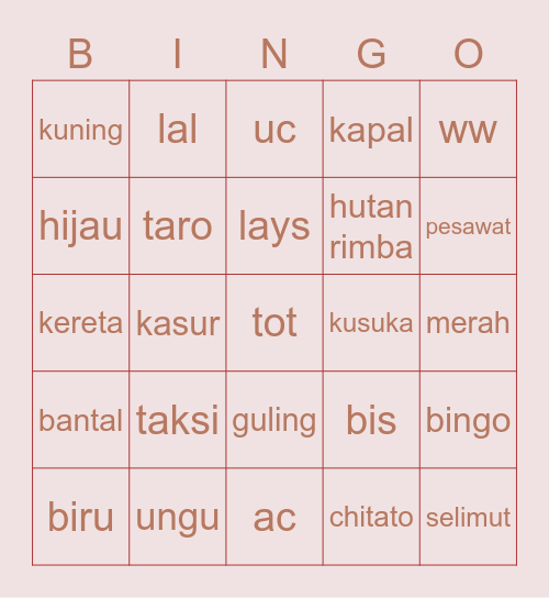arawr🦖 Bingo Card