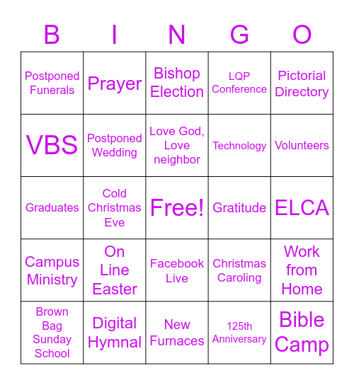 Annual Meeting Bingo 5/23/21 Bingo Card
