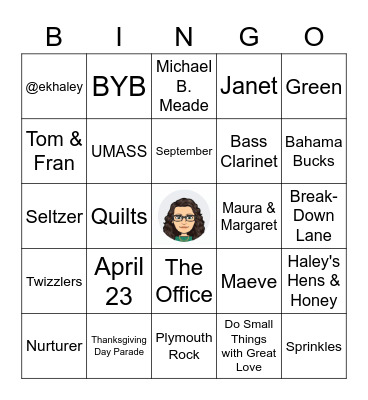 Erin Haley Bingo Card