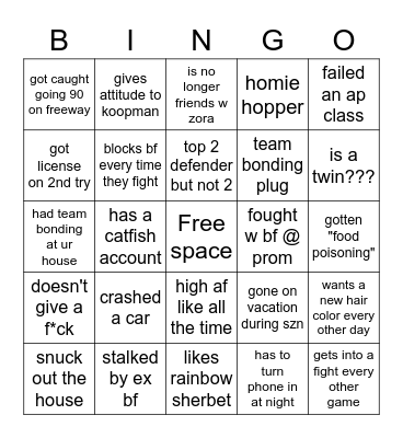 Senior Szn Bingo Card