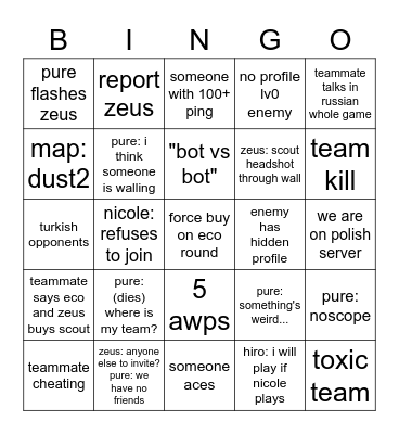 Untitled Bingo nomih Bingo Card