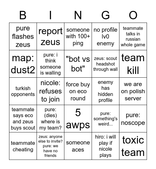 Untitled Bingo nomih Bingo Card