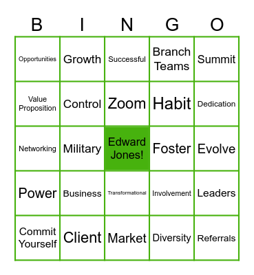 Women Summit Bingo Card