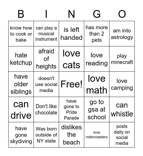 BINGO Card