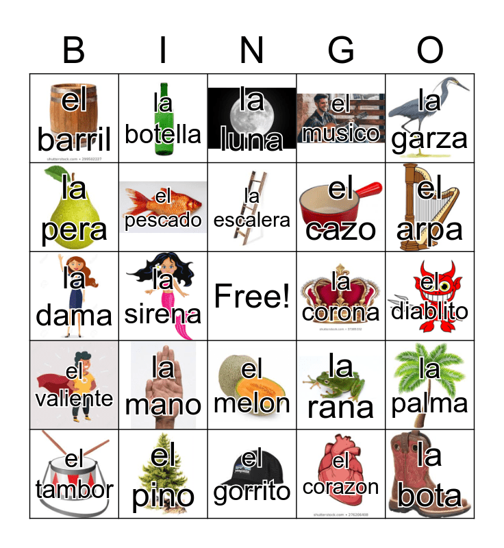 Loteria Mi Pueblito Bingo Card