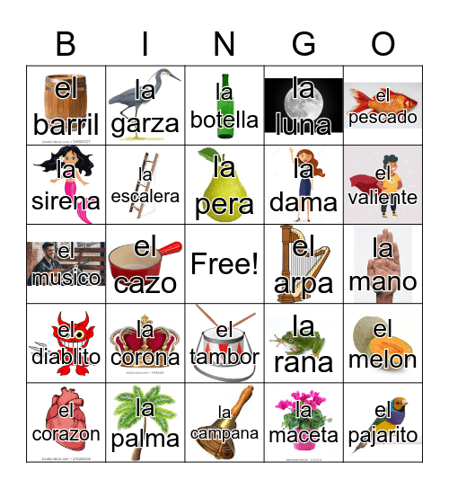 Loteria Mi Pueblito Bingo Card