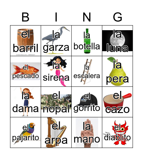 Loteria Mi Pueblito Bingo Card