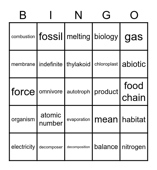 VL7: BINGO 5.24 Bingo Card