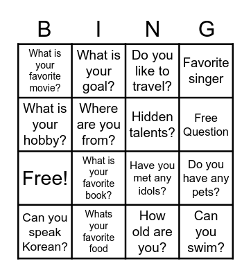 Marissa teacher Bingo Card