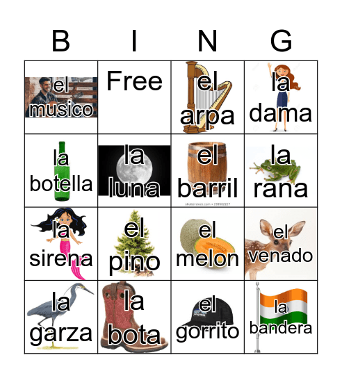 Loteria Mi Pueblito Bingo Card