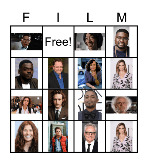 Film Characters Bingo Card