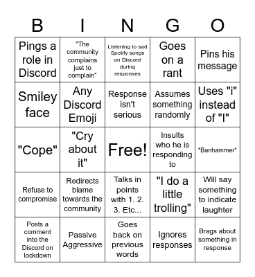 Paragon Response Bingo Card