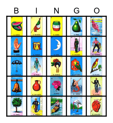 Loteria IDCP Bingo Card