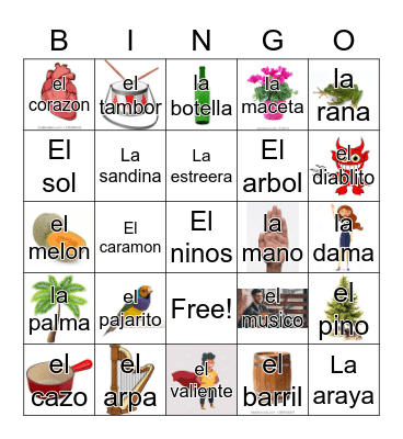 Loteria Mi Pueblito Bingo Card