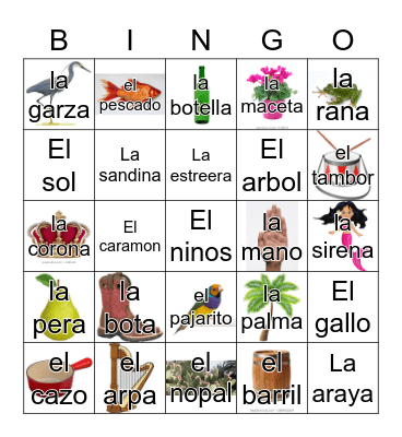 Loteria Mi Pueblito Bingo Card