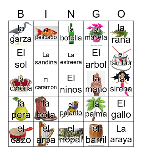 Loteria Mi Pueblito Bingo Card