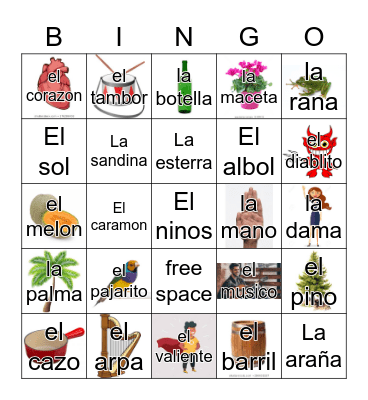 Loteria Mi Pueblito Bingo Card