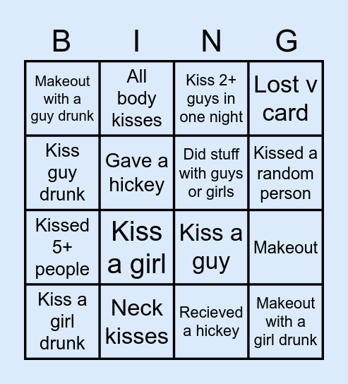 Kiss edition Bingo Card