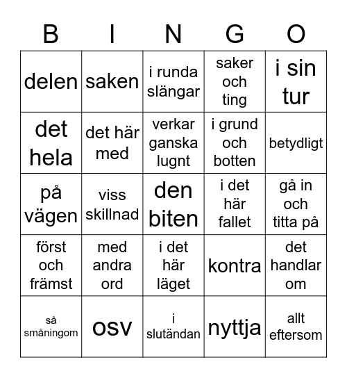 updated lif bingo vt 2021 Bingo Card