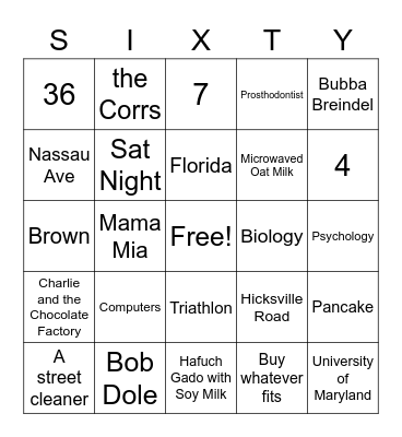 POOLSIDE BINGO Card