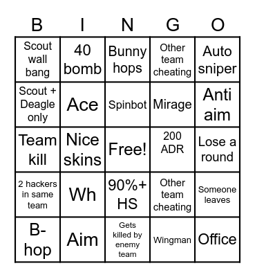 CS:GO Overwatch Bingo Card