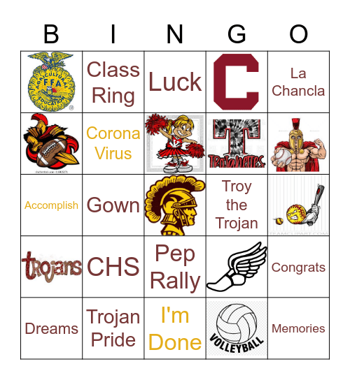 Trojan Bingo2 Bingo Card