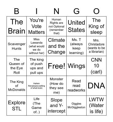 This is Us Bingo Card
