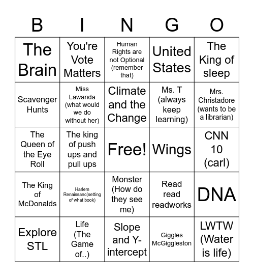 This is Us Bingo Card